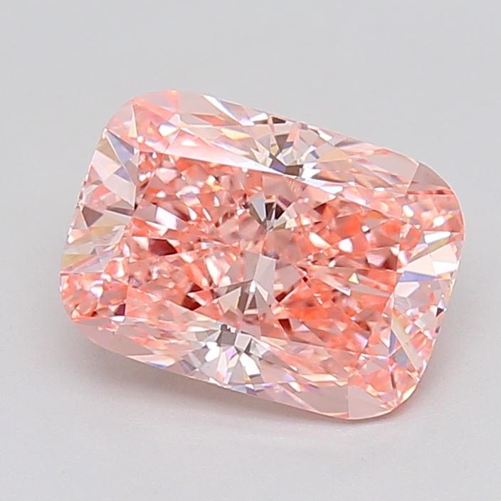 3.01 Ct. Fancy Vivid  Pink Cushion Lab Grown Diamond