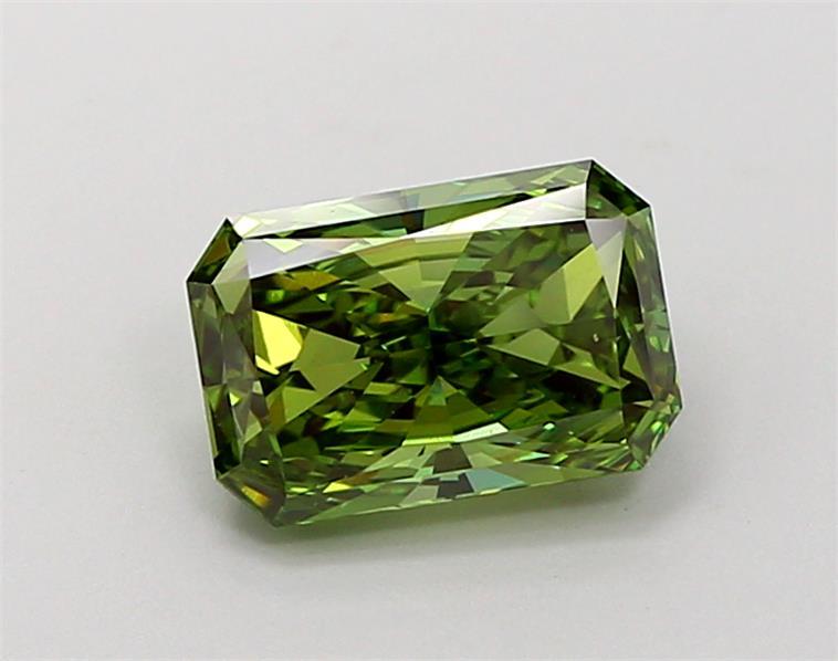 1.59 Ct. Fancy Vivid Green Radiant Lab Grown Diamond