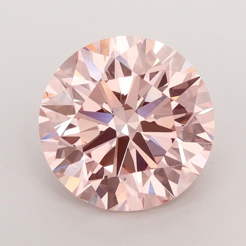 3.61 Ct. Fancy Pink Round Lab Grown Diamond