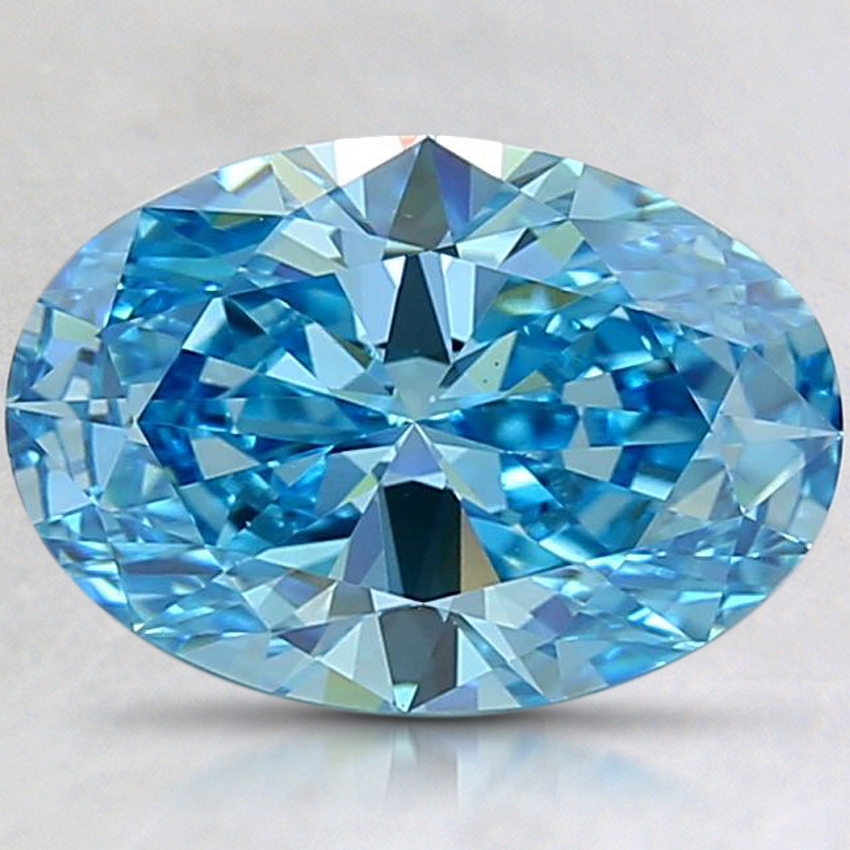 2.06 Ct. Fancy Vivid Blue Oval Lab Created Diamond | 5950537Y