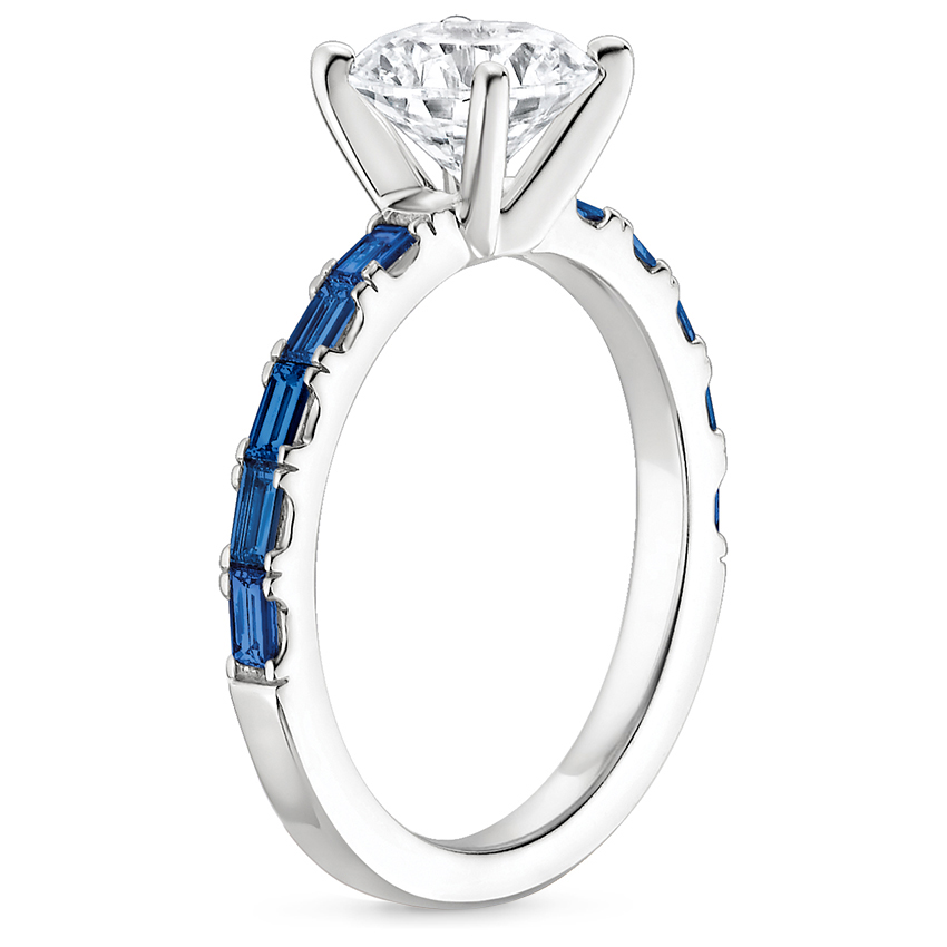 Platinum Gemma Bridal Set with Sapphire Accents | Brilliant Earth