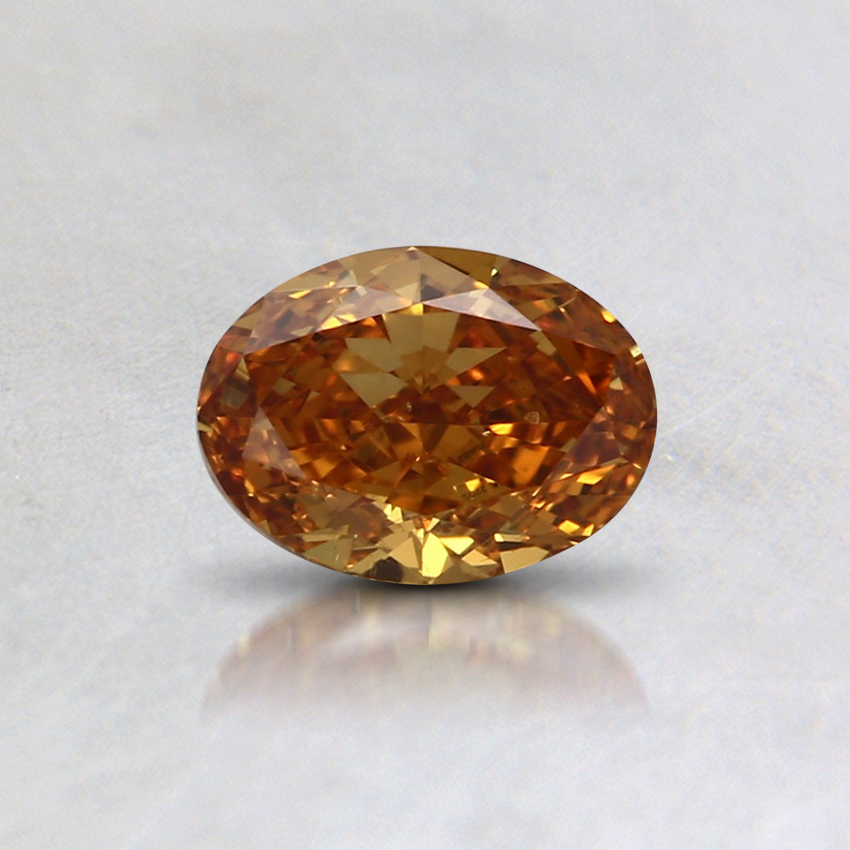0.46 Ct. Fancy Deep Yellowish Orange Oval Diamond