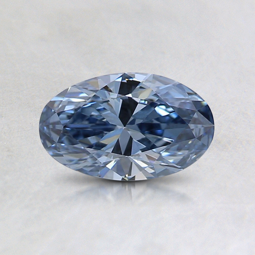 0.51 Ct. Fancy Intense Blue Oval Lab Grown Diamond