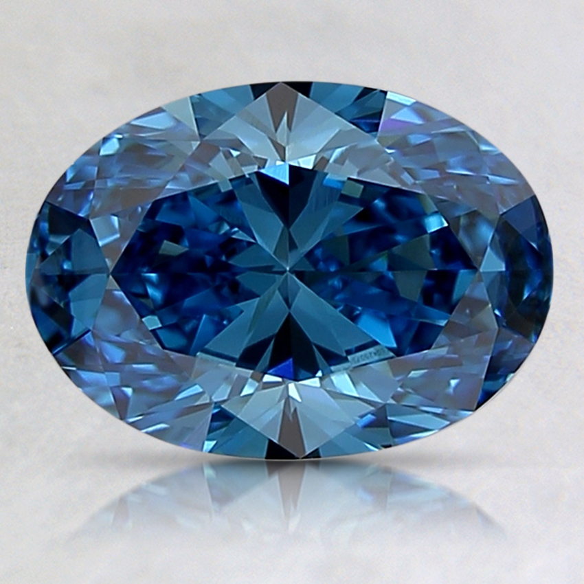 1.61 Ct. Fancy Vivid Blue Oval Lab Grown Diamond