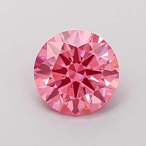 0.52 Ct. Fancy Vivid Pink Round Lab Grown Diamond