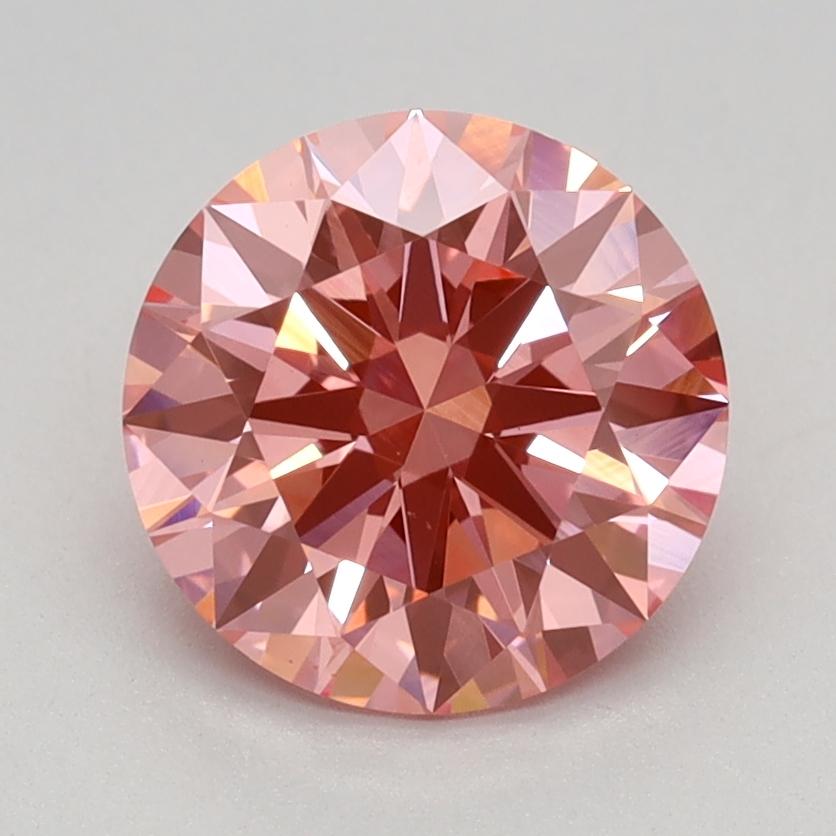 1.64 Ct. Fancy Vivid Pink Round Lab Grown Diamond
