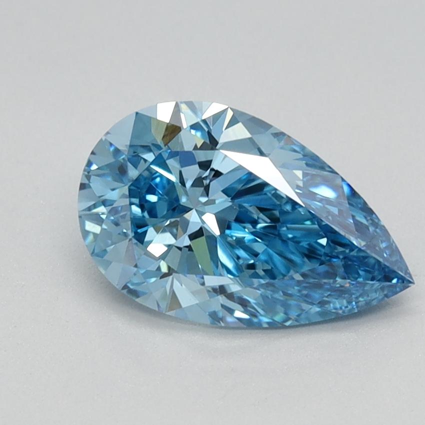 1.07 Ct. Fancy Vivid Blue Pear Lab Grown Diamond