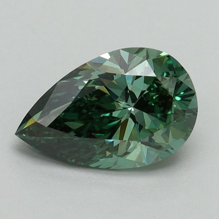 1.05 Ct. Fancy Vivid Green Pear Lab Grown Diamond