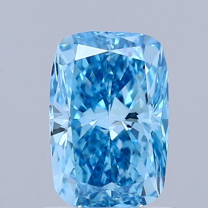 1.03 Ct. Fancy Vivid Blue Cushion Lab Grown Diamond