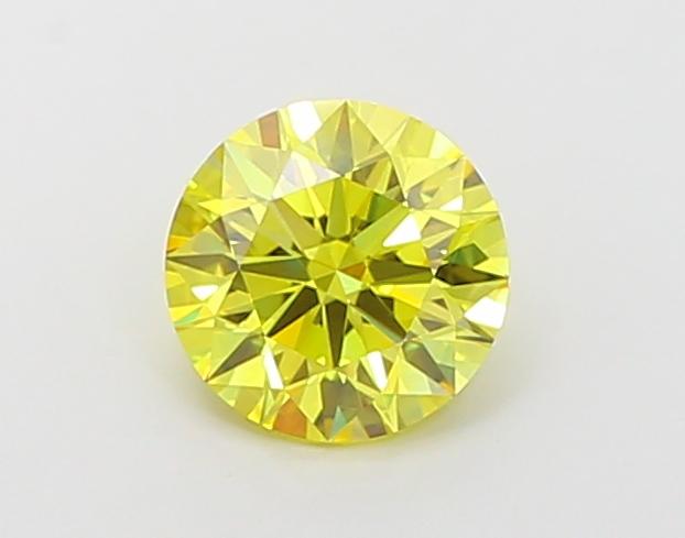 1.29 Ct. Fancy Vivid Yellow Round Lab Grown Diamond