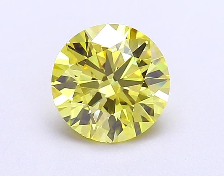1.15 Ct. Fancy Vivid Yellow Round Lab Grown Diamond