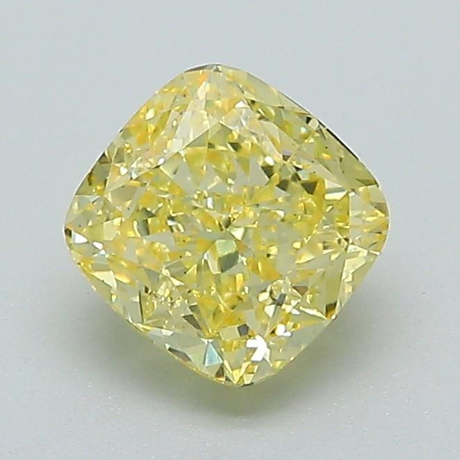 1.18 Ct. Fancy Intense Yellow Cushion Lab Grown Diamond