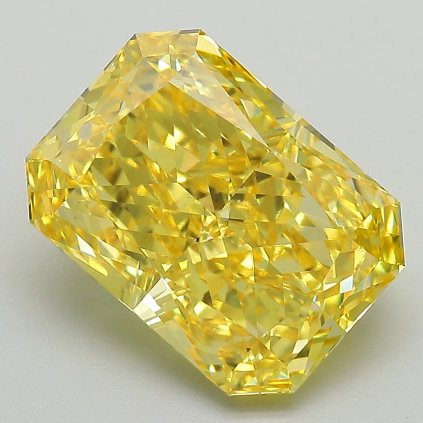 5.57 Ct. Fancy Vivid Yellow Radiant Lab Grown Diamond