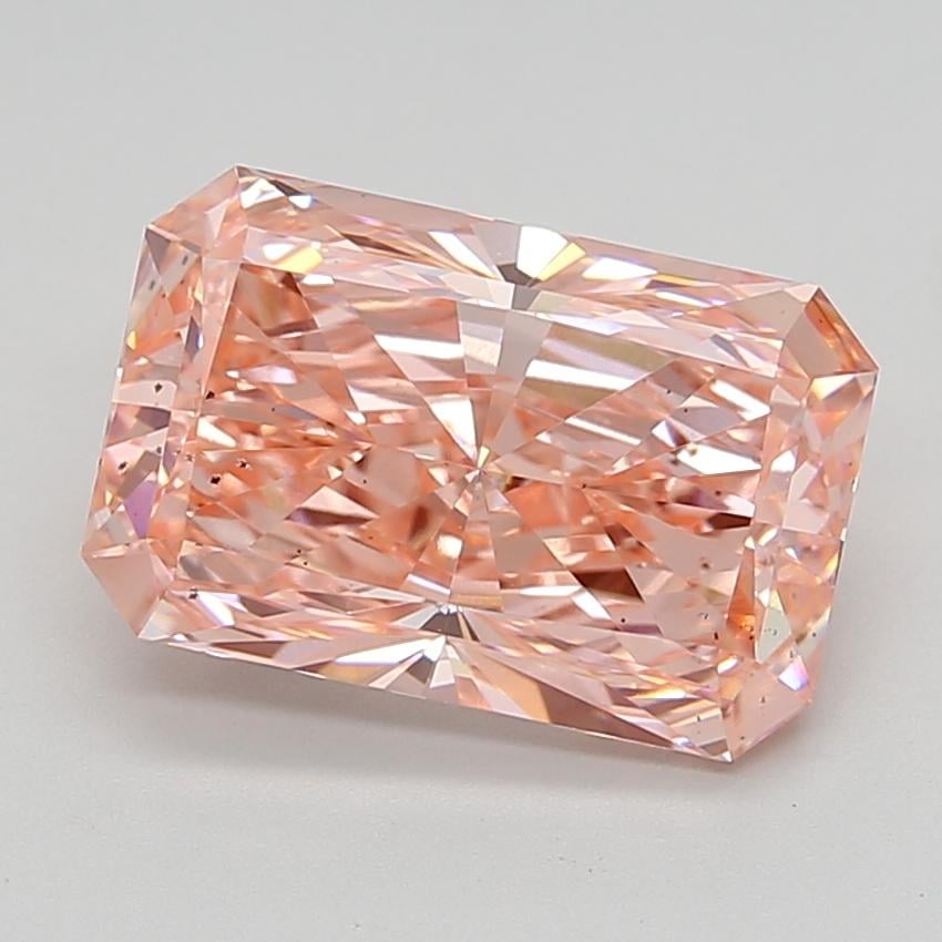 5.00 Ct. Fancy Vivid  Pink Radiant Lab Grown Diamond