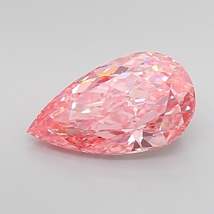 2.61 Ct. Fancy Vivid Pink Pear Lab Grown Diamond