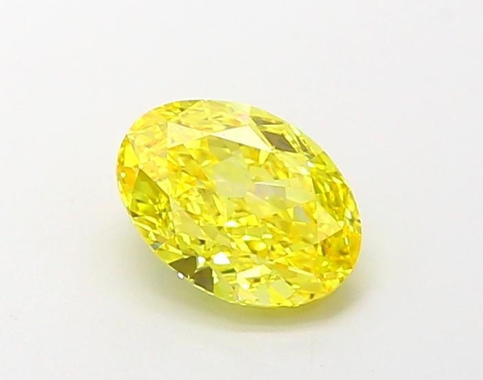 1.0 Ct. Fancy Vivid  Yellow Oval Lab Grown Diamond