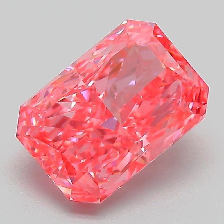 2.19 Ct. Fancy Vivid Pink Radiant Lab Grown Diamond