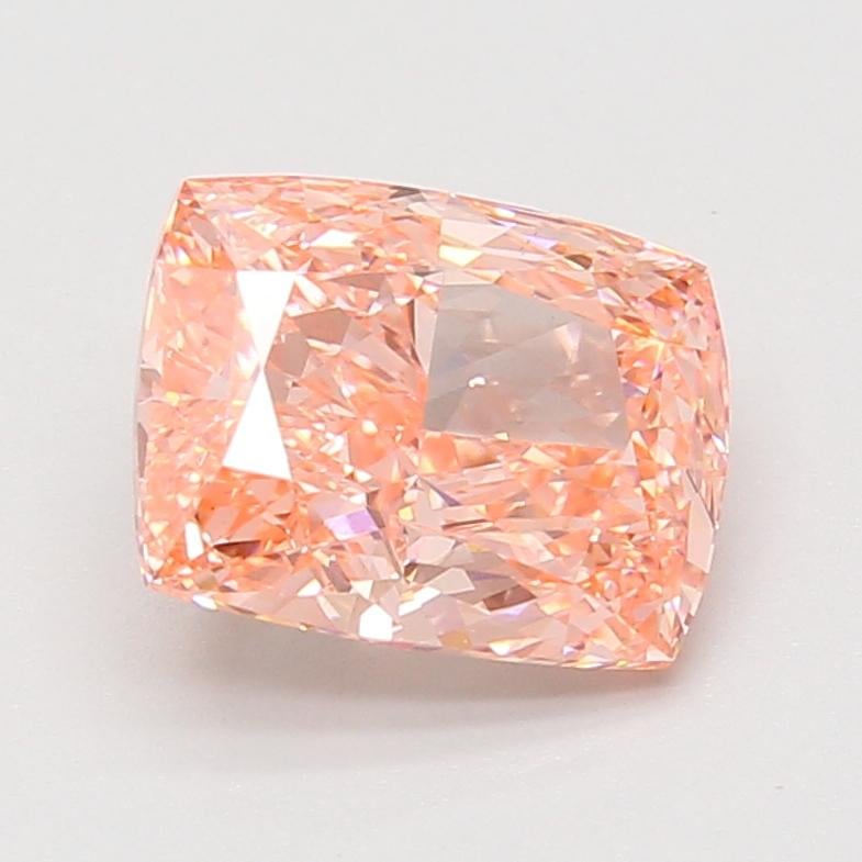 3.08 Ct. Fancy Vivid Pink Cushion Lab Grown Diamond