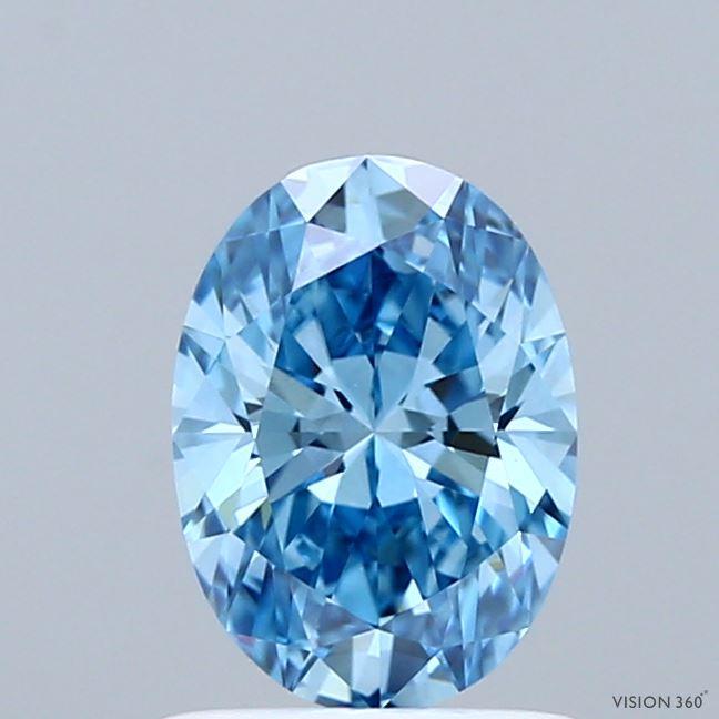1.02 Ct. Fancy Vivid Blue Oval Lab Grown Diamond
