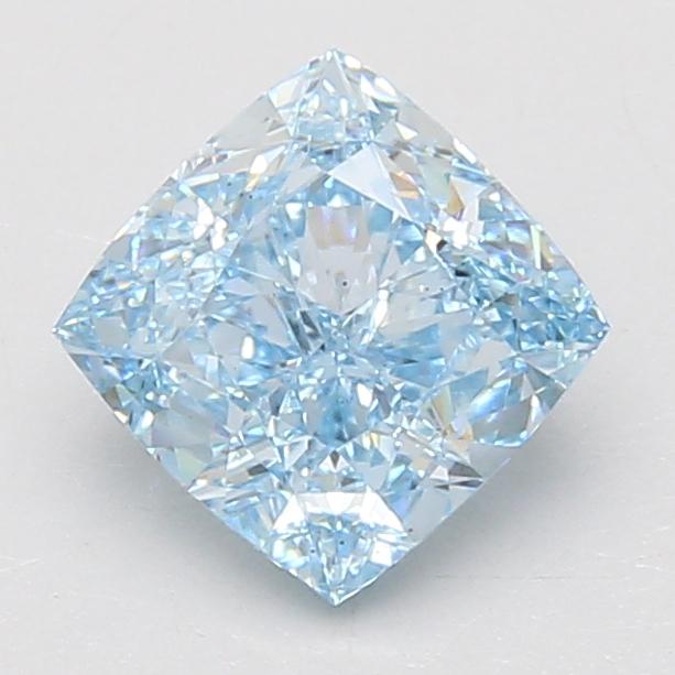1.99 Ct. Fancy Vivid Blue Cushion Lab Grown Diamond