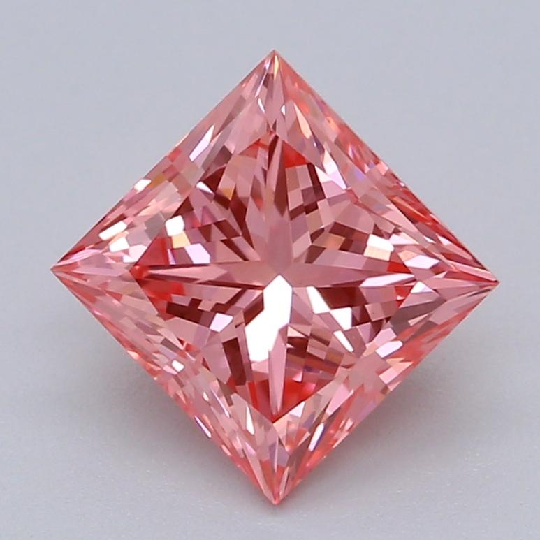 1.08 Ct. Fancy Vivid Pink Princess Lab Grown Diamond