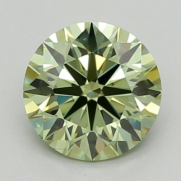 1.05 Ct. Fancy Vivid  Green Round Lab Grown Diamond