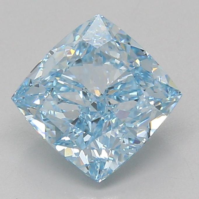 3.00 Ct. Fancy Vivid Blue Cushion Lab Grown Diamond