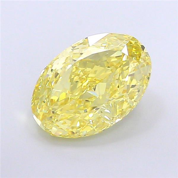 4.64 Ct. Fancy Intense  Yellow Oval Lab Grown Diamond