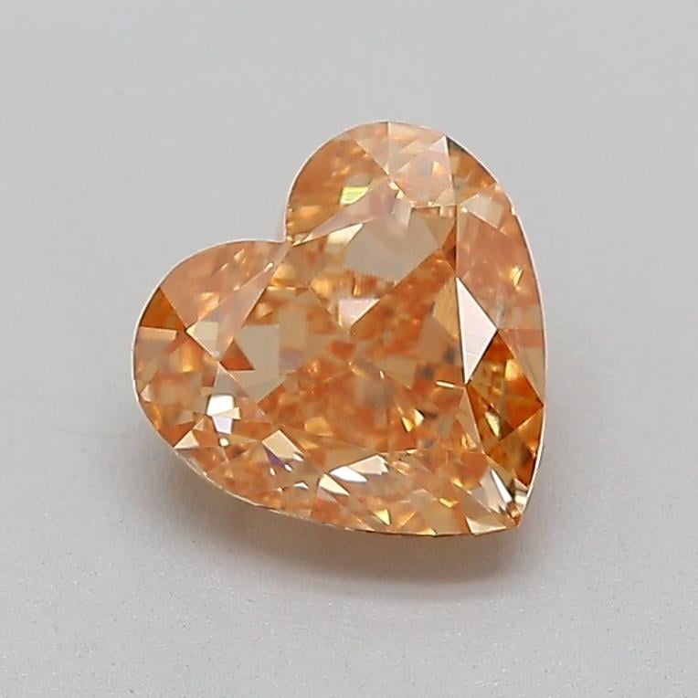 1.00 Ct. Fancy Brown Orange Heart Lab Grown Diamond