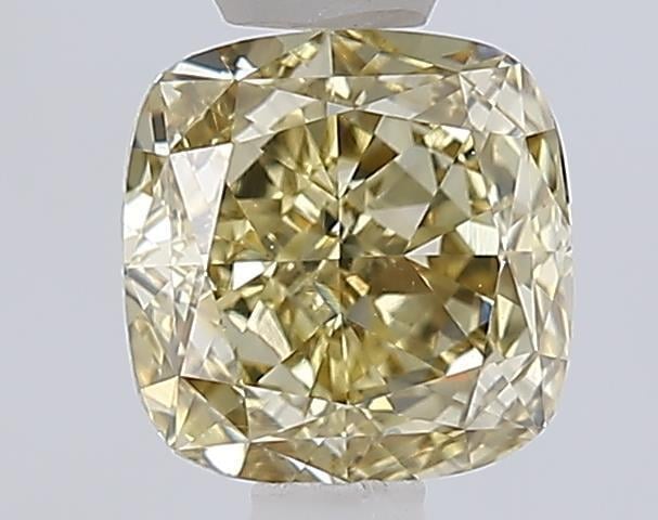 1.06 Ct. Fancy Light Yellowish Brown Cushion Lab Grown Diamond