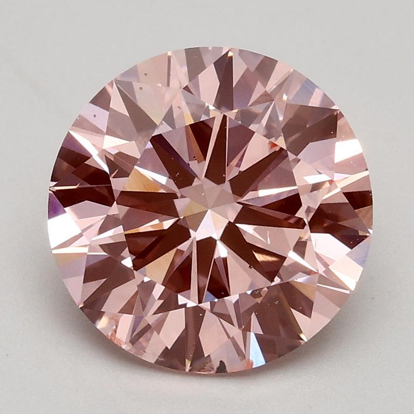 2.21 Ct. Fancy Intense Pink Round Lab Grown Diamond