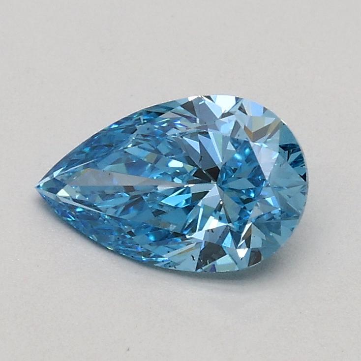 0.51 Ct. Fancy Vivid Blue Pear Lab Grown Diamond