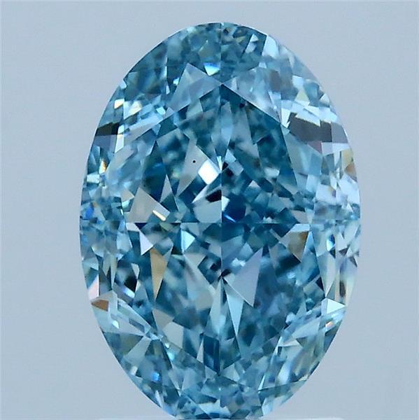 2.23 Ct. Fancy Vivid Blue Oval Lab Grown Diamond