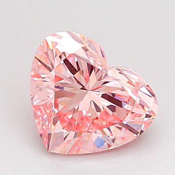 1.10 Ct. Fancy Vivid  Pink Heart Lab Grown Diamond