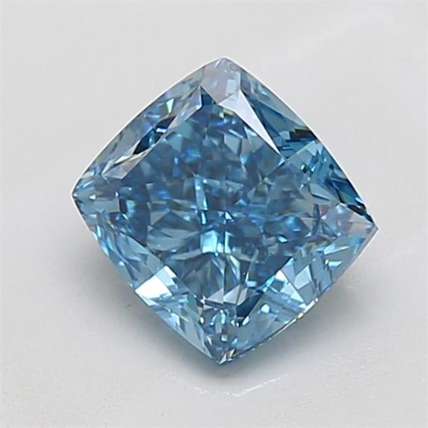 1.2 Ct. Fancy Vivid Blue Cushion Lab Grown Diamond