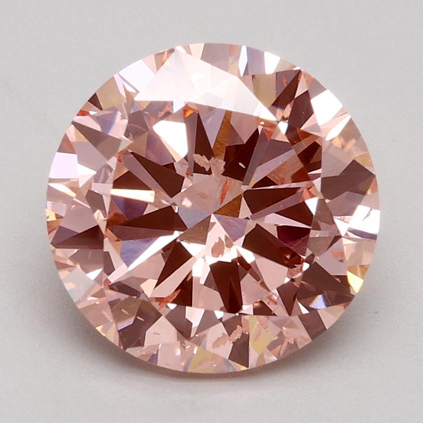 2.00 Ct. Fancy Intense Pink Round Lab Grown Diamond