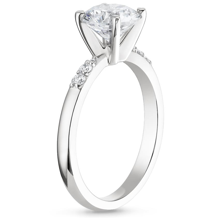 Platinum Lark Diamond Ring, large side view