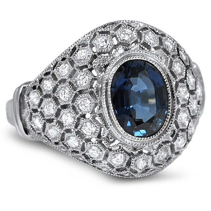 Art Deco Sapphire Vintage Ring