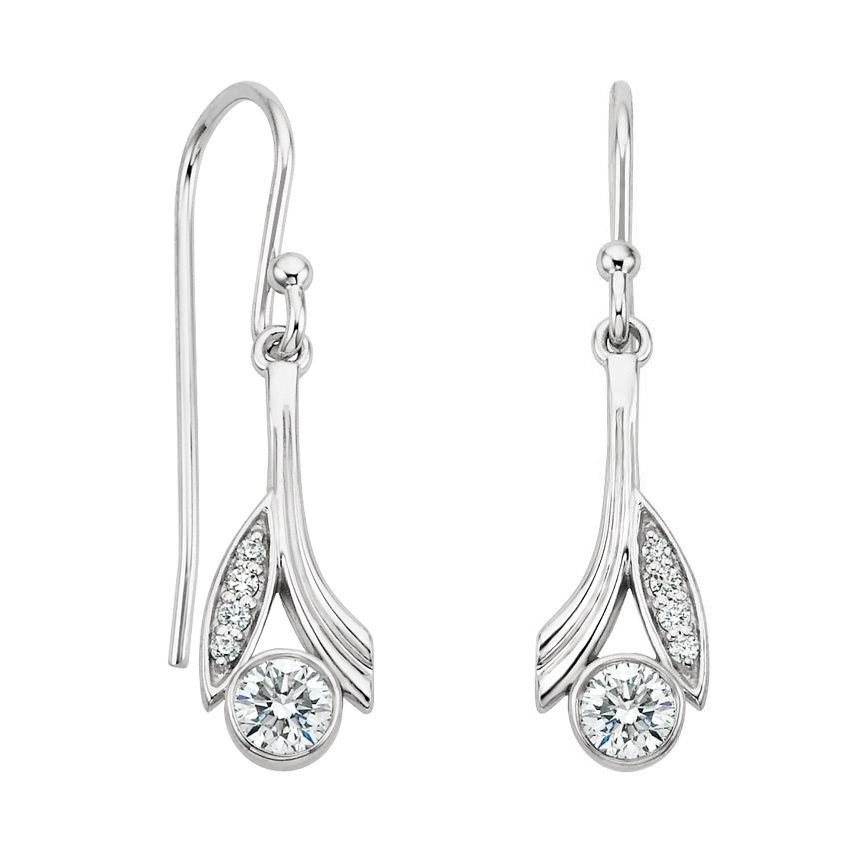 Jasmine Diamond Earrings (1/3 ct. tw.) in 18K White Gold