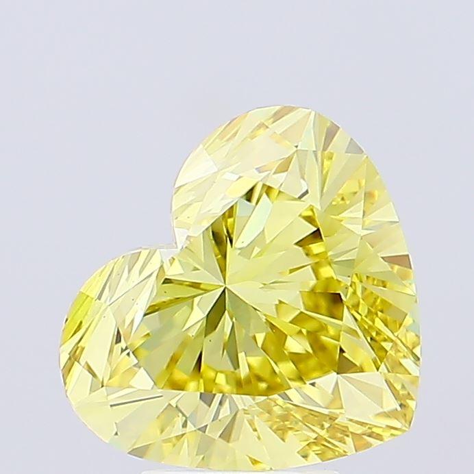 4.63 Ct. Fancy Intense Yellow Heart Lab Grown Diamond