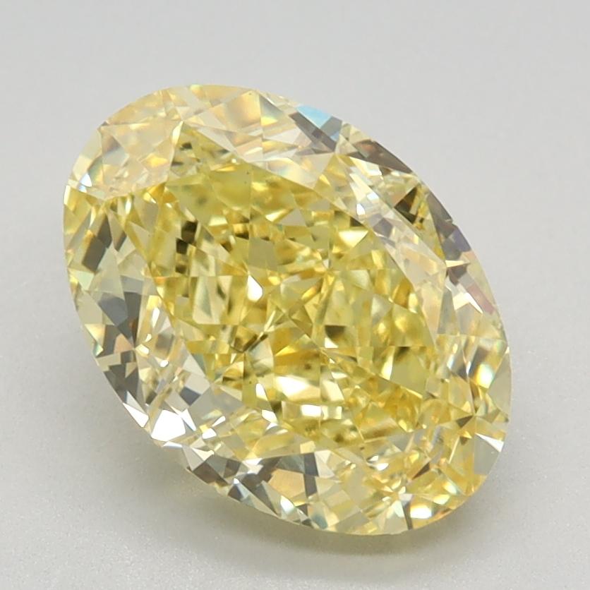 2.24 Ct. Fancy Vivid Yellow Oval Lab Grown Diamond