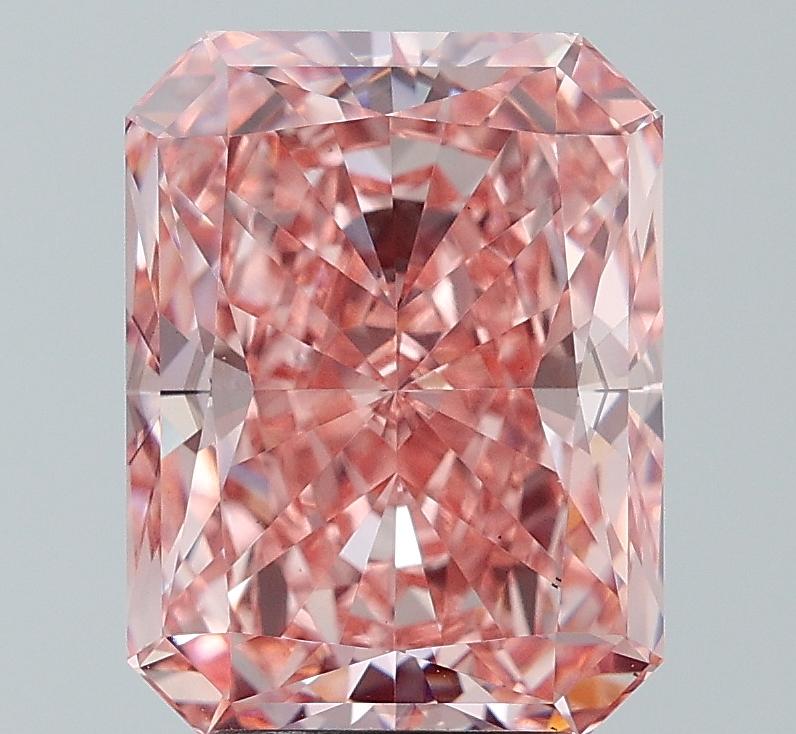 5.05 Ct. Fancy Vivid Pink Radiant Lab Grown Diamond