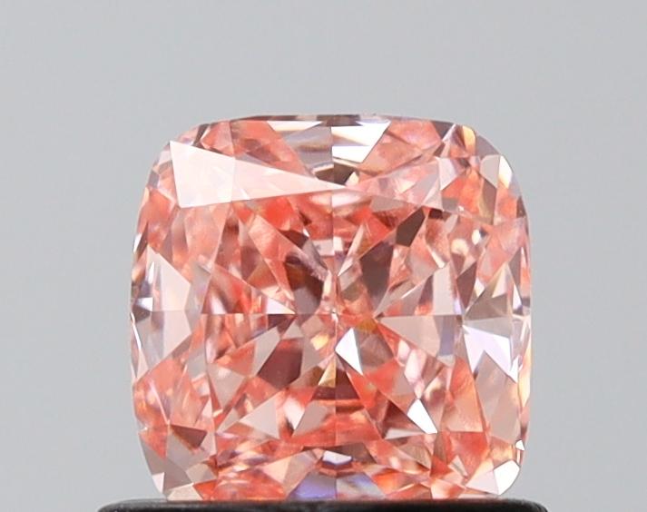 0.78 Ct. Fancy Vivid Pink Cushion Lab Grown Diamond