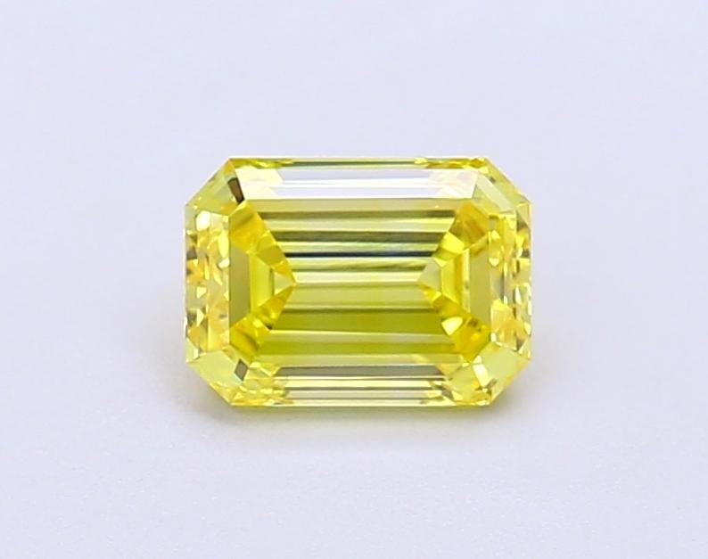 1.02 Ct. Fancy Vivid  Yellow Emerald Lab Grown Diamond