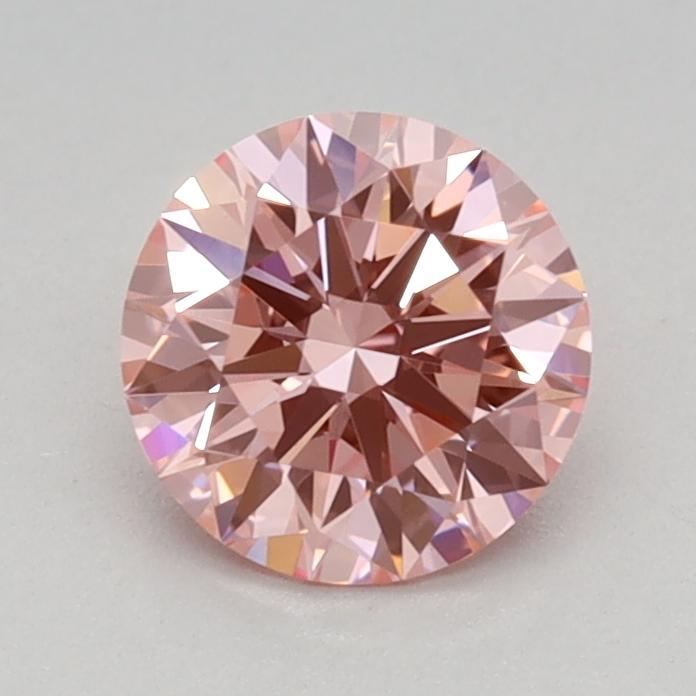 0.64 Ct. Fancy Vivid Pink Round Lab Grown Diamond