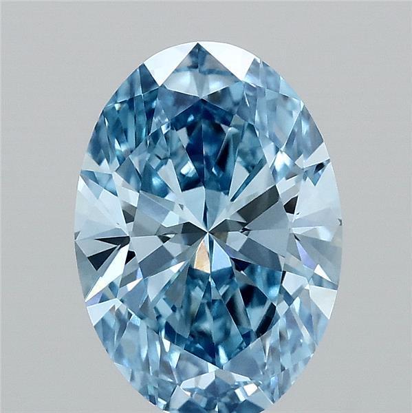 2.01 Ct. Fancy Vivid Blue Oval Lab Grown Diamond