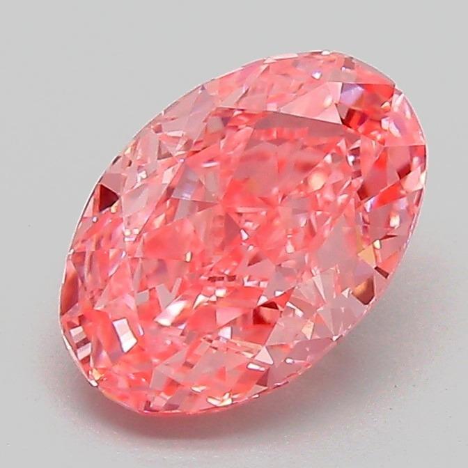 1.54 Ct. Fancy Vivid Pink Oval Lab Grown Diamond