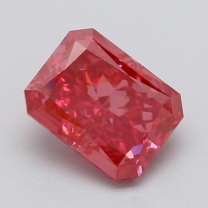 1.78 Ct. Fancy Deep  Pink Radiant Lab Grown Diamond
