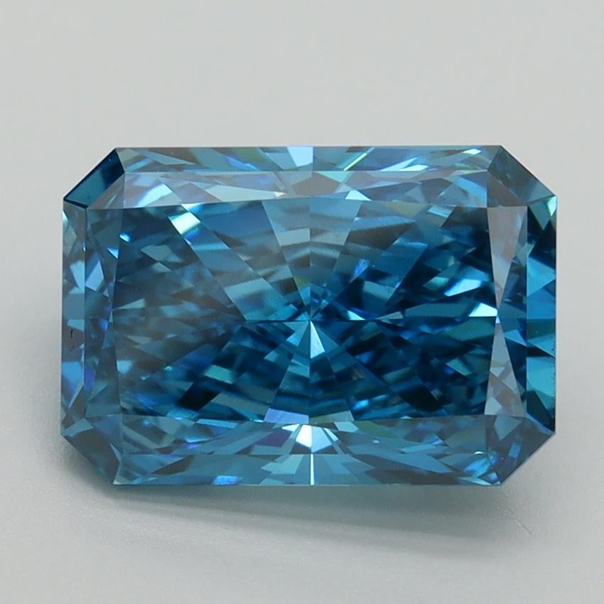 3.58 Ct. Fancy Vivid Blue Radiant Lab Grown Diamond