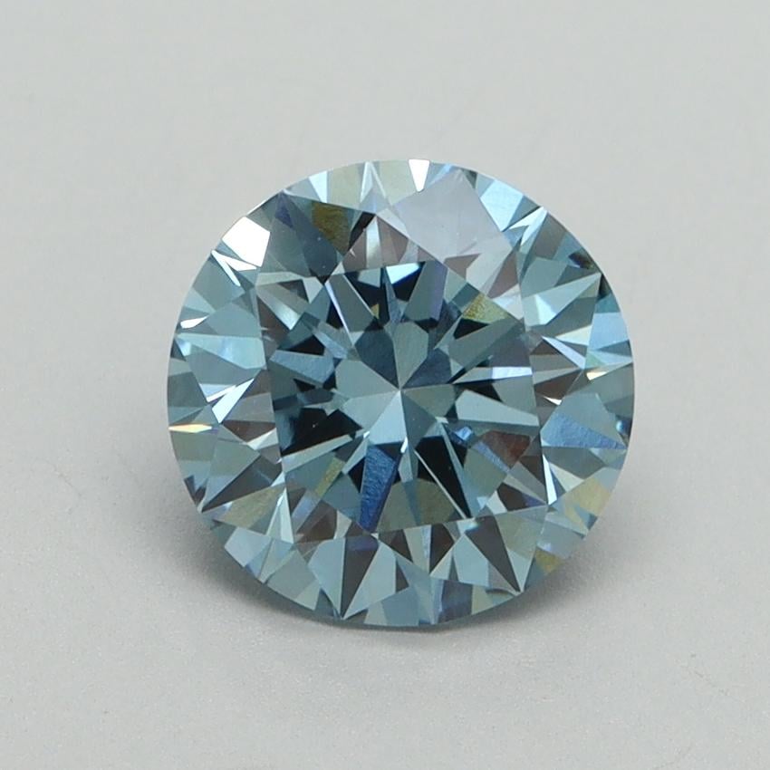 1.53 Ct. Fancy Vivid Blue Round Lab Grown Diamond